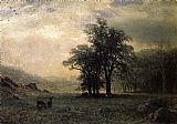 Deer in a Landscape by Albert Bierstadt